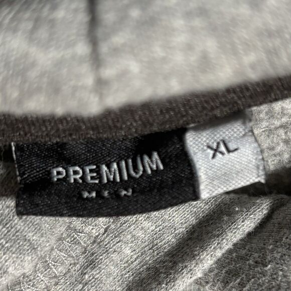 Vtg Thrashed Hoodie Sun Faded Distressed Pullover Gray Sweatshirt - Picture 8 of 9